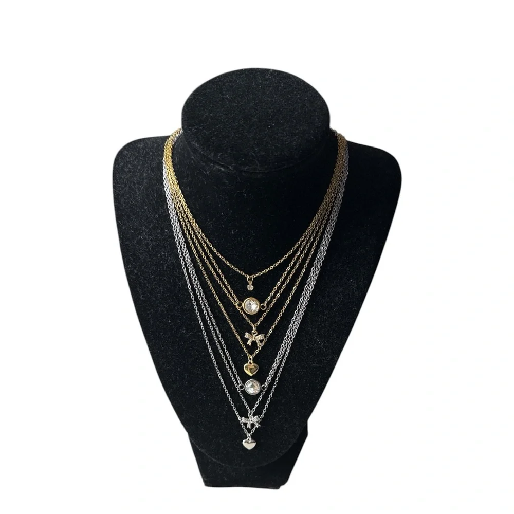 Handcrafted Crystal Pendant Necklace - 24K Gold Plated - Picture 2 of 2